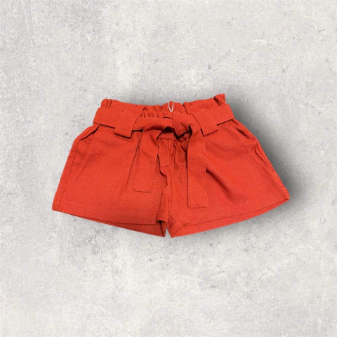 Short Verao Linho Telha TAMANHO:9-12 MESES