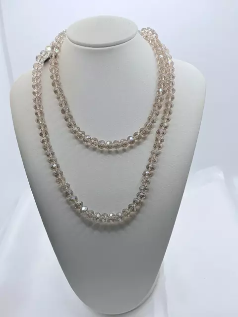 Colar Cristal Rosa Transparente