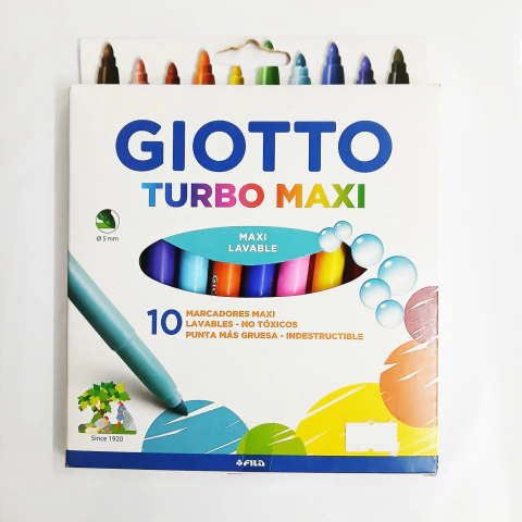Marcadores Turbo Maxi Giotto X 10 Colores Surtido