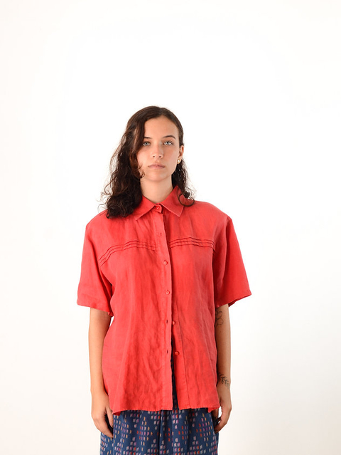 CAMISA LINHO VERMELHA - comprar online
