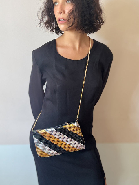 BOLSA MALHA METAL LISTRAS