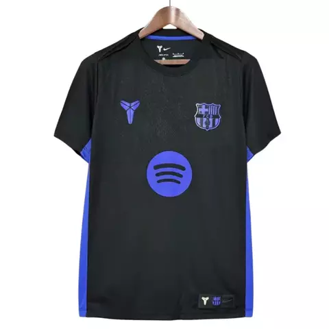 Camisa Barcelona III 25/26 - Torcedor Nike Masculina - Preta com detalhes em roxo - comprar online