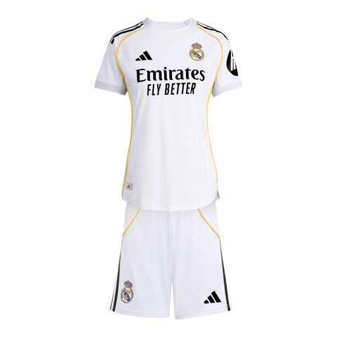 Kit Infantil Real Madrid I 25/26 - Adidas - Branco