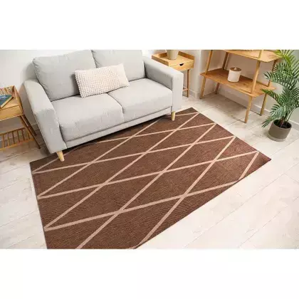 Tapete Sisal Eco Nature Geo Marrom - 1,33x1,90