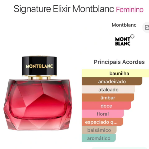 Signature Elixir de Montblanc - Feminino 90ML