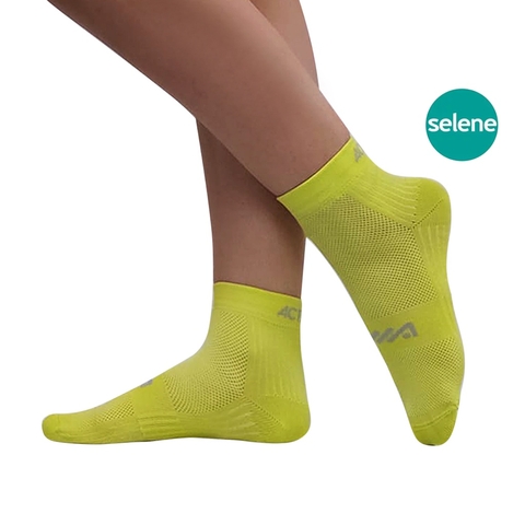 Meia Esportiva Feminina SELENE Respirável Treino Ciclismo Corrida Esporte Active Algodão e Poliamida Corrida