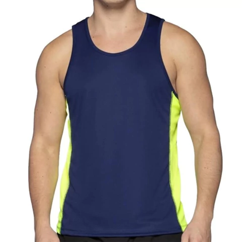 Camiseta Regata DryFit Masculina Marinho Respirável Selene - comprar online