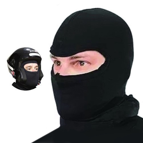 Touca Moto Ninja Balaclava de LÃ Capacete Capuz com Punho Motociclista Preto Marinho Furo para Olhos Adulto Inverno