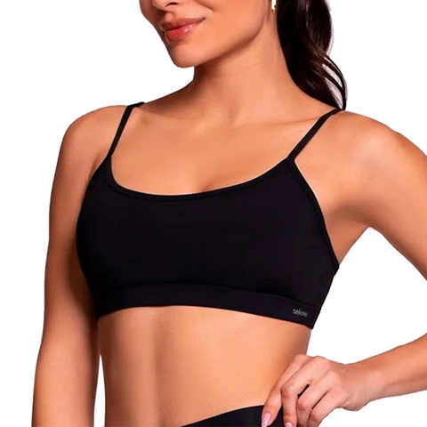 Top Alça Fina Poliamida com Bojo Removível Esportivo Fitness Costa de Fora Selene - comprar online