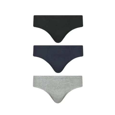 Kit 3 Cuecas 100% Algodão Slip Elástico Embutido Selene - comprar online