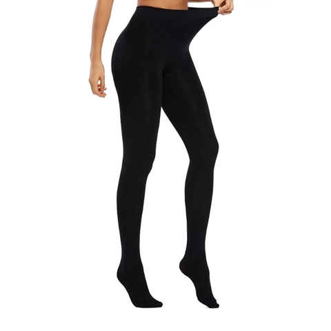 Meia Calça Flanelada Fio 80 Segunda Pele Preta Feminina Clássica Térmica Inverno Grossa Quente Fashion - comprar online