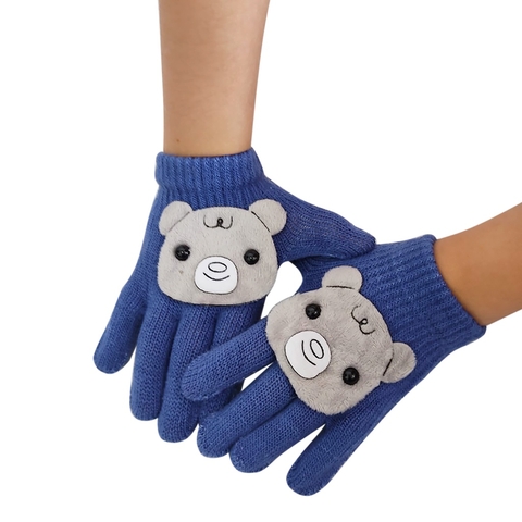 Luva Infantil Lã com Aplique de Bichinho Inverno - comprar online