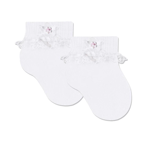 Meia Bebê Festa Poliamida com Renda e Aplique Festa Selene - comprar online