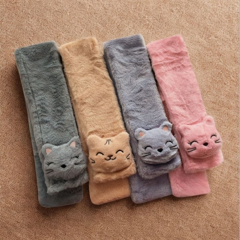 Cachecol Infantil Peluciado com Aplique de Gatinho Bichinho Criança Inverno Quentinho - comprar online