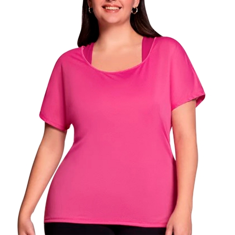 Camiseta Plus Size Fitness DryFit Microfuros Poliamida Esportiva Selene - comprar online