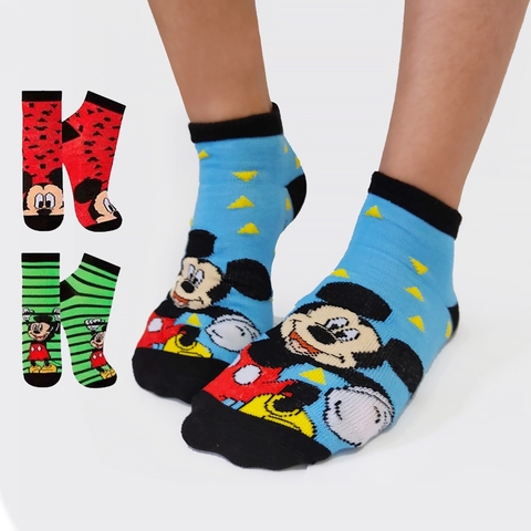 Meia Infantil Mickey Cano Médio Menino Diversas Estampas Conforto - comprar online