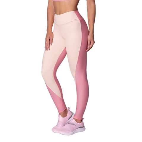 Legging com Recorte Rosa Claro Selene Fitness - comprar online