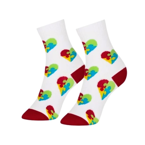 Meia Autismo Cano Longo Algodão Quebra Cabeça TEA 34 ao 39 Unissex