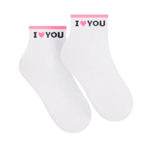 Meia Feminina Algodão Penteado Cano Curto 34-39 Punho Estampado Selene - comprar online