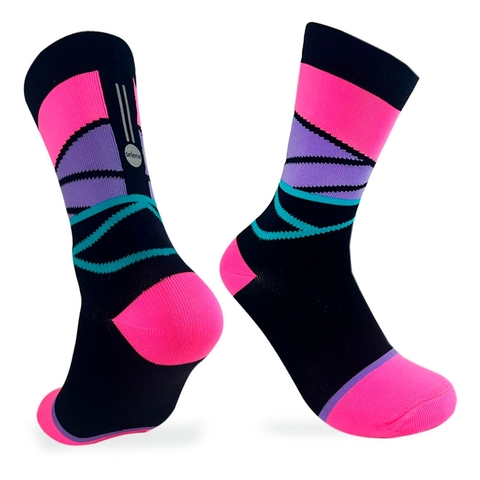 Meia Ciclismo Corrida Poliamida com Sinalizador Refletivo Esporte Noturno - comprar online