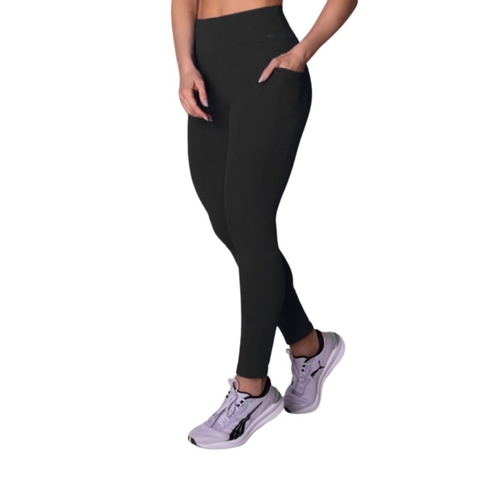 Legging com Bolso Poliamida Preta Fitness Selene - comprar online