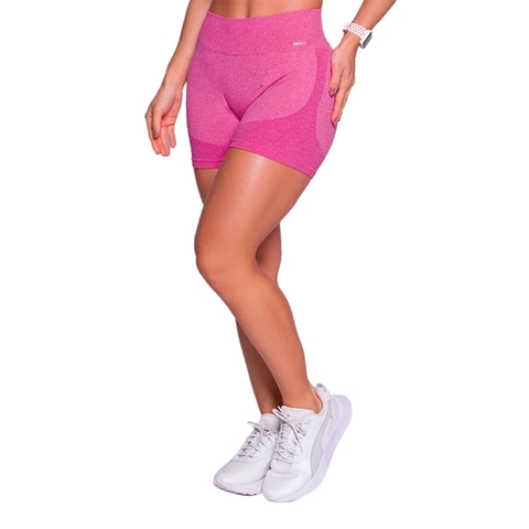 Shorts Sem Costura Fitness Treino PushUp Mescla Compressão na Cintura Barriga Selene Toque Macio - comprar online