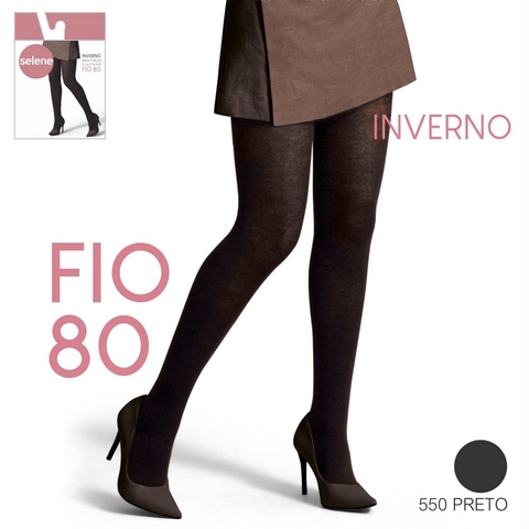 Meia Calça Fio 80 Elastano Selene Original Preta - comprar online