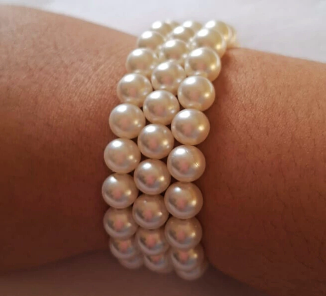 Pulseiras com Pérola – Kit com 3 Unidades