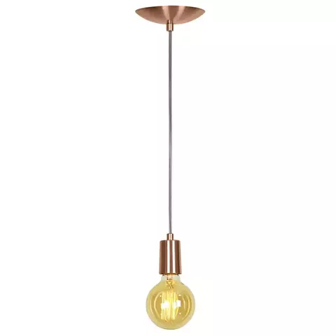 Lustre Pendente Tubo Cilindro Aluminio Cobre