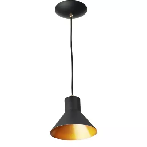 Lustre Pendente Tenesse De Aluminio Preto com Cobre