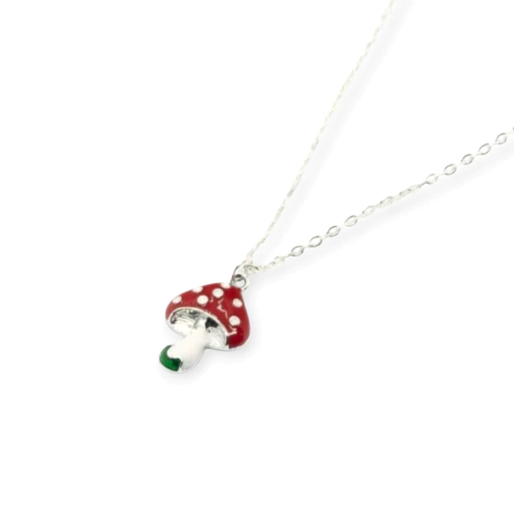 cadena con dije de hongo