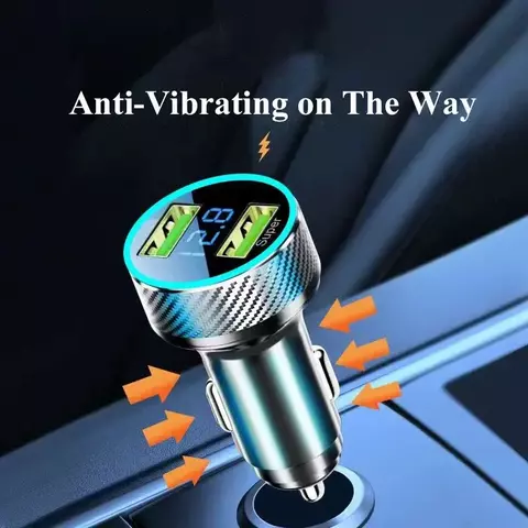 Adaptador de carregador de carro USB 2 em 1 300W Carga super rápida com monitor