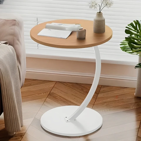 Mesa Lateral Redonda Decorativa - Apoio de canto Sofá Cama Multiuso estilo industrial na internet