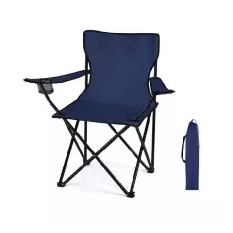 Cadeira de Camping Pesca Apoio de Braço + Bolsa Transporte - Dobrável e Portátil - Lojas Mais Mais