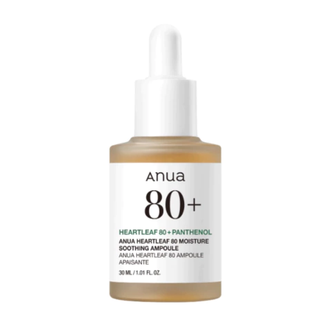 ANUA HEARTLEAF 80% MOISTURE SOOTHING AMPOULE 30 ml | Ampolla para Pieles Sensibles, Mixtas y con Acné