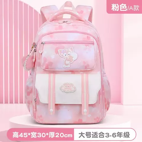 Mochila escolar leve de grande capacidade para estudantes