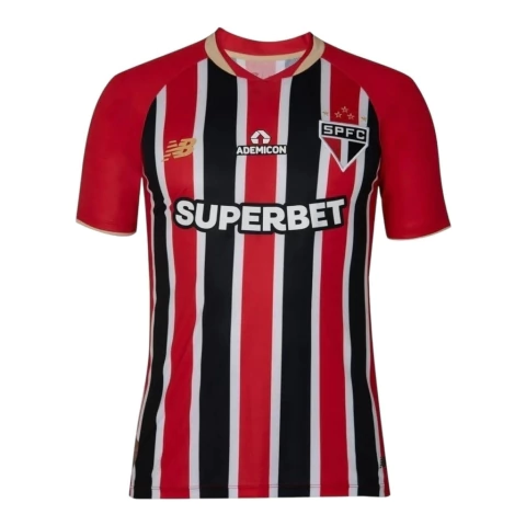 Camisa São Paulo II 25/26 - Torcedor New Balance Masculina - Vermelha e preta