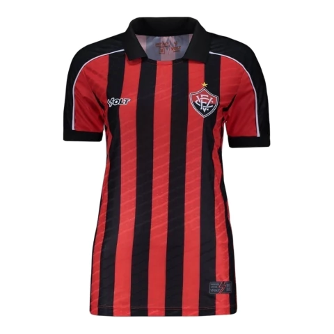 Camisa Vitória I 25/26 - Torcedor Volt Feminina - Vermelha e preta