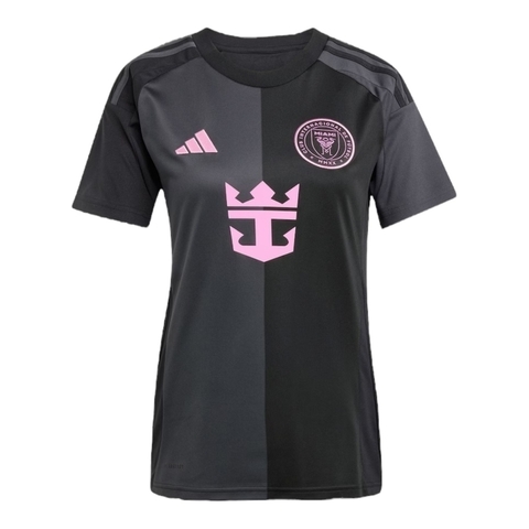 Camisa Inter Miami II 25/26 - Torcedor Adidas Feminina - Preta com detalhes em rosa
