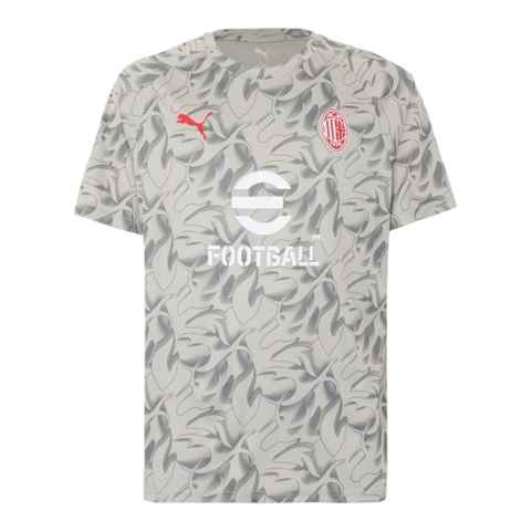 Camisa AC Milan Pré-jogo I 25/26 -Torcedor Puma Masculina - Cinza