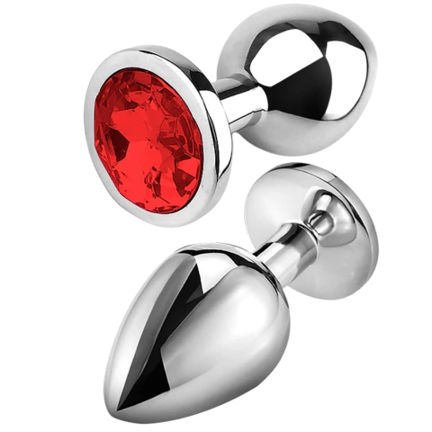 Imagem do Plug Anal Aço M Jóia Colorida