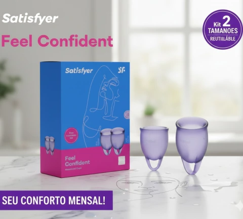 Coletor Menstrual Kit Com 2 15~20ml Feel Confident Satisfyer