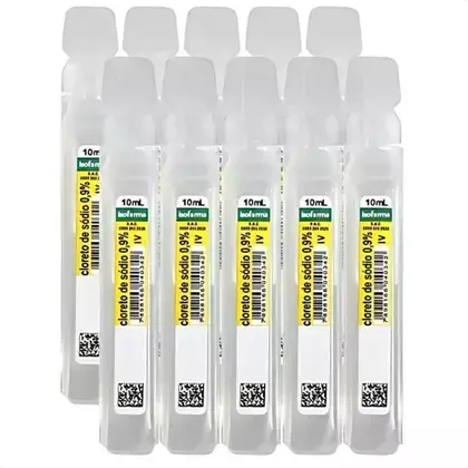 Cloreto De Sódio 0,9% 10mL Soro Em Flaconete - Equiplex