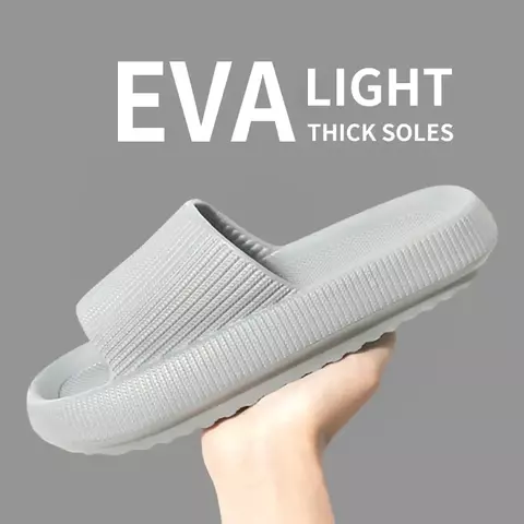 Chinelo unissex de sola macia, antiderrapante, chinelo simples de Eva, chinelo de nuvem.