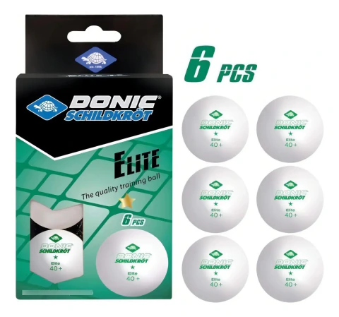 Pelotitas Ping Pong Donic Schildkrot 6 Unidades 40mm PVC Blanco