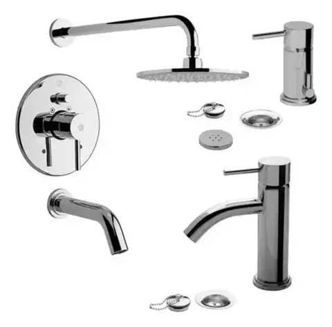 Griferia Fv Temple Combo Lavatorio Bidet Bañera Ducha - comprar online