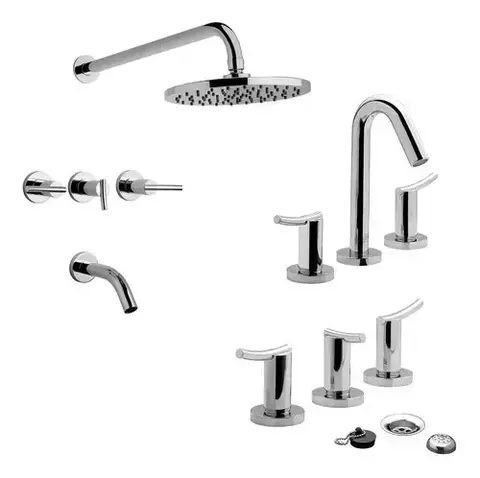 Juego Griferia Fv Libby Ducha Lavatorio Bidet Ceramico - comprar online