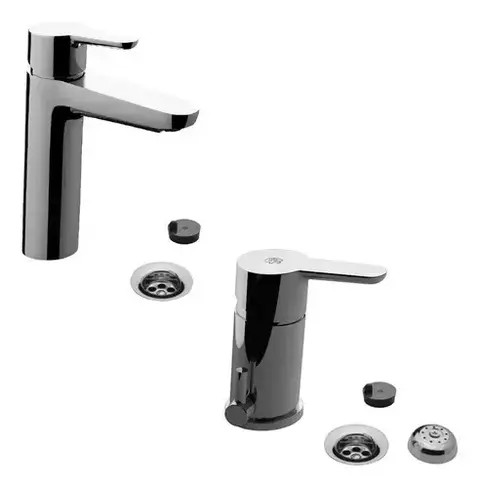 Fv 0181.01 Y 0189 Combo Grifería Puelo Lavatorio Mediano Y Bidet Color Cromado - comprar online