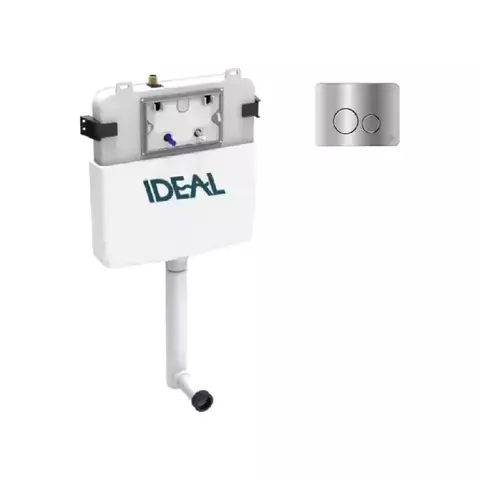Deposito Embutir Dual Ideal Suma 2 + Tecla Ritmo Cromo Mate - comprar online