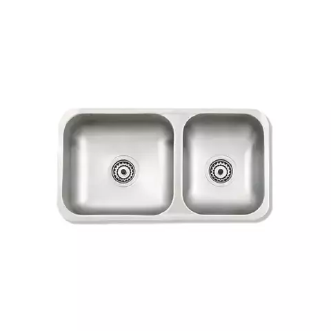 Bacha Acero Inoxidable Mi Pileta 445 Doble Bajo Mesada Coc Color Plateado - comprar online